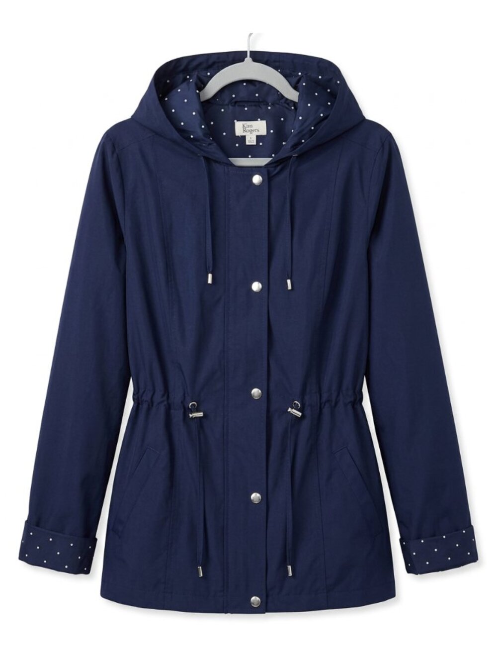 Windbreaker Jacket with hood size Small navy Kim Rogers
